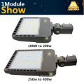 parking led light agent wanted 100-277v EMC LVD CE ETL DLC  1 module 3 module  300w 400w shoebox light
